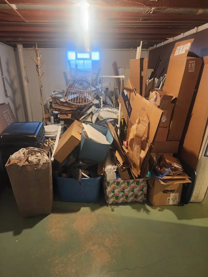 Roll-off dumpster container at job site for 2 Yard Dumpster Rental in Homestead Meadows North